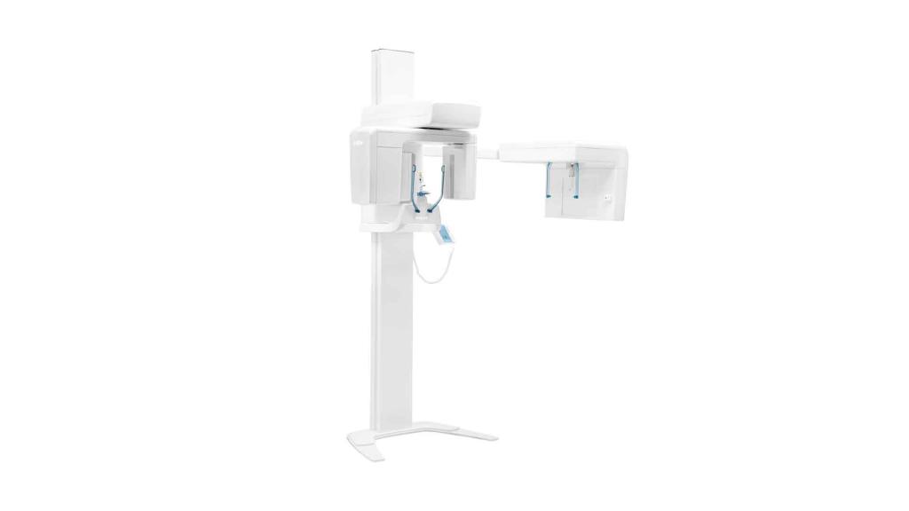 O X-View 2D PAN é um equipamento utilizado para realizar radiografias panorâmicas e cefalométricas 2D do complexo maxilofacial.